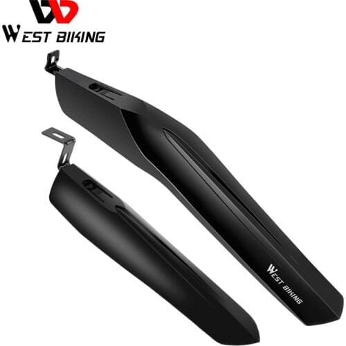 WEST BIKING 2pcs Bike Mudguard Set 22-24 Inch MTB Bicycle Front Rear Fender Cycling Wheel Wings Mud Guard Mountain Bike Fender