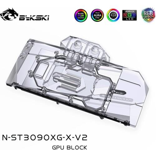 Bykski Full Cover GPU Water Cooling RGB Block with Backplate for Zotac RTX3090 3080 GAMING N-ST3090XG-X-V2
