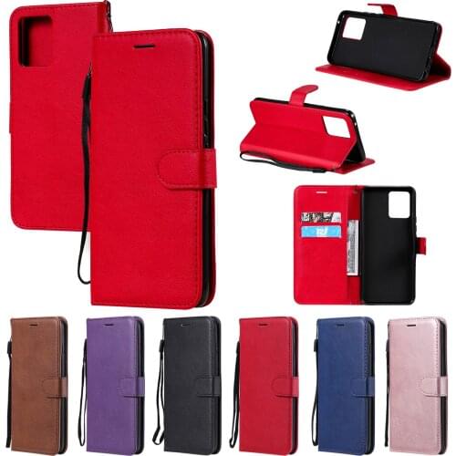 Wallet Flip Phone Case For Etui OPPO Realme V5 5G 8 Pro V13 PU Leather Card Holder Coque Solid Color Full Protection Stand Cover