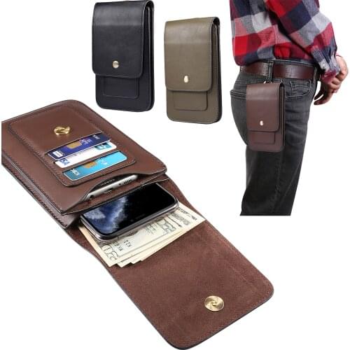 4.7-6.9" PU Leather Case Cover for IPhone 13 12 Mini 11 Pro X XS MAX 7 8 Belt Clip Phone Pouch for Samsung S20 S10 S9 Waist Bag