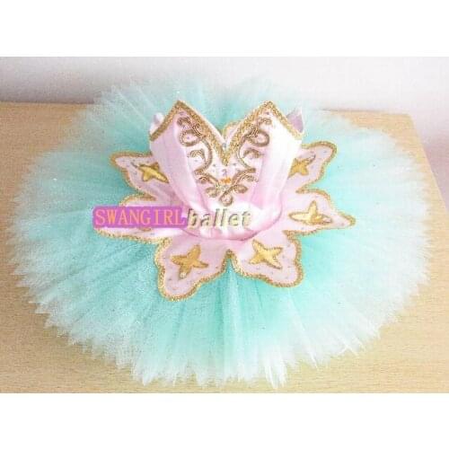 Child blue bird ballet tutu girls peach fairy professional ballet costumes sleeping beauty performance tutu SB0066