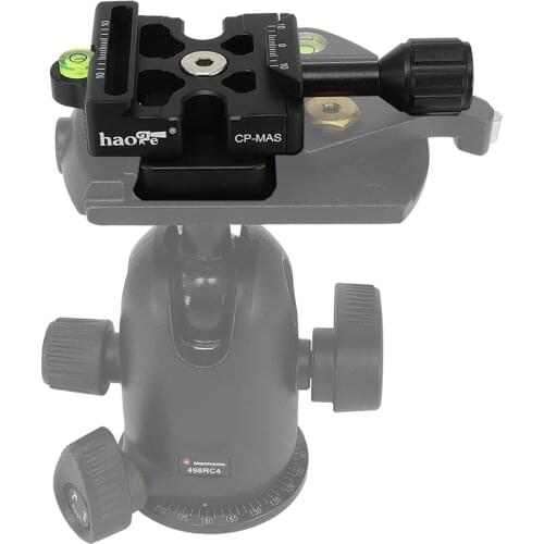 Haoge 51mm Quick Release Clamp Adapter Convertor for Manfrotto RC4 System to Arca-Swiss Compatible, Fit 400PL / 405 / 410 / RC4