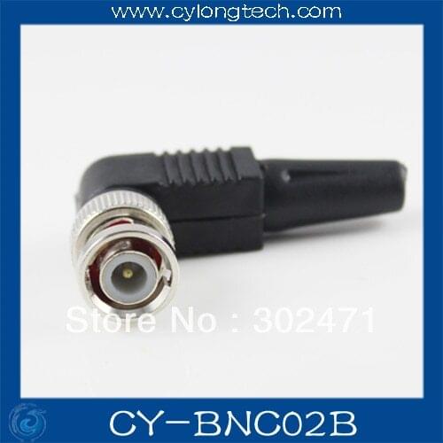 CCTV camera cable BNC free welding head / Q9 head(Glue+Metal)Right angle