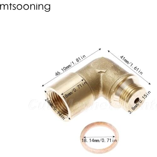Mtsooning 90 degree Extender Oxygen Sensor M18x1.5 Lambda Sensor Oxygen Sensor For Decati Hydrogen