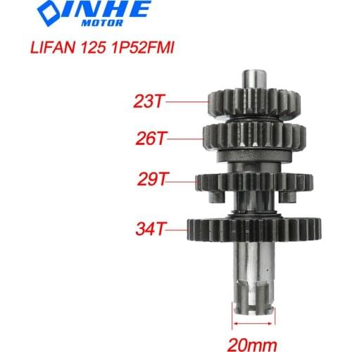 LF125 Transmission Gear Box Counter Shaft kit For lifan 125 125cc 1P52FMI Horizontal Engines Dirt Pit Bikes Parts Engine Parts