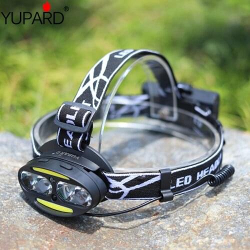 T6 Multifunction Headlamp Rechargeable COB LED Headlight Body Motion Sensor Head Flashlight Camping Torch Light Lamp With USB