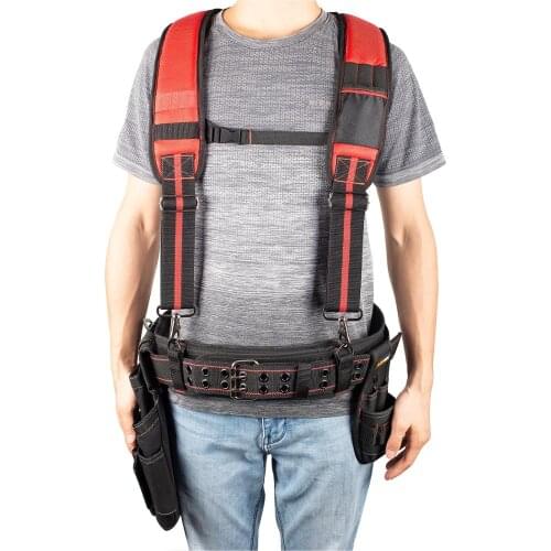 Multi-Functional Can Hung Toolkit Belts Men Tool Belt Breathable Lumbar Pad Reduce Weight-Bearing Tooling Tooling Strap Kit Belt