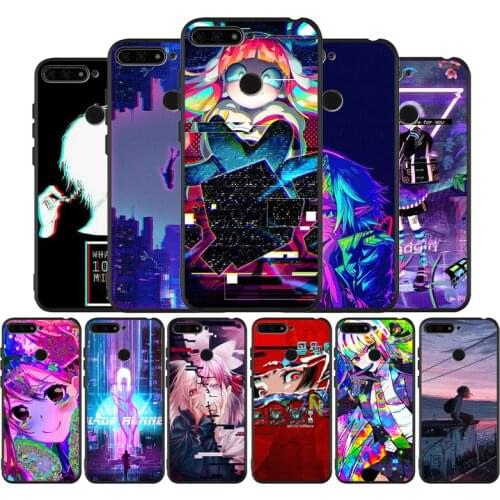 Vaporwave Glitch Anime Black TPU Silicone Soft Phone Case For Honor 8X 9 8 10 20 30 Lite Pro MATE 9 10 20 30 Pro Lite