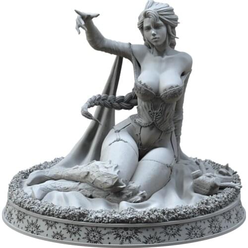 60mm Resin Model Kits Girl Princess Figure Unpainted No Color RW-015