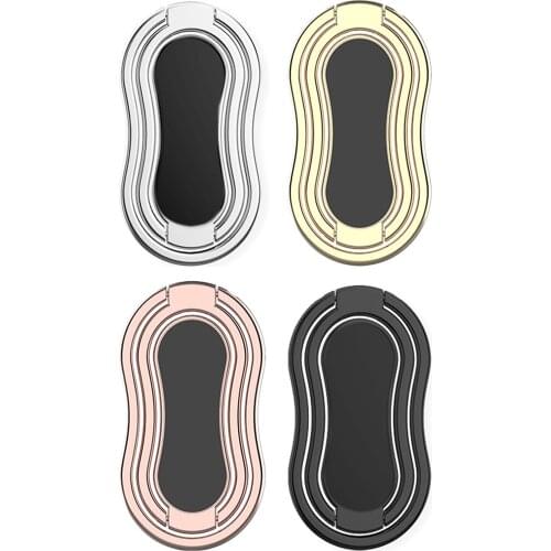 Mini Desktop Phone Ring Holder Finger Kickstand Foldable Cell Phone Back Grip Stand For IPhone IPad Smartphones Tablets