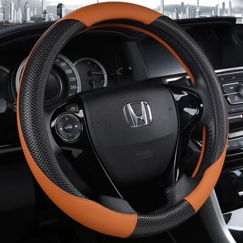 Leather Car Steering Wheel Cover Customized Size for Honda Civic 2016 ~ 2019 2020 10th Generation High Quality