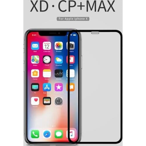 Nillkin Screen Protector For iPhone X Fully Cover CP+Max Round Edge 9H Hardness Touch Tempered Anti-finger Glass film 5.8''inch
