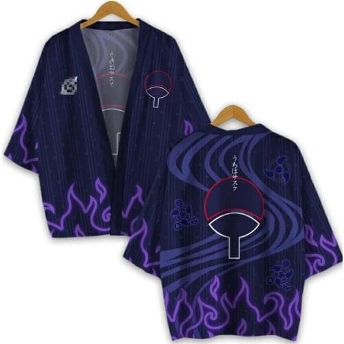 New Hokage Ninja Kakashi Sharingan Cosplay Costumes Cloak Haori Uchiha Symbol Kimono Teens Cardigan Pajamas Bathrobe