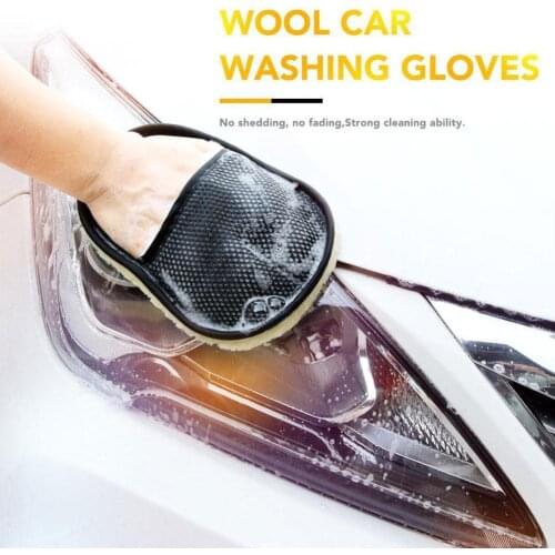 Single-sided Wool cashmere Black Car Wash Glove Cleaning Washing Car Brush Cloth Cleaning Sale Dropshipping Tools Mitt Top T4E7