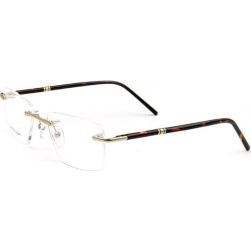 Progressive Multifocus Lens Reading Glasses Frame Unisex Rimless Optical Eyewear Ultralight Anti-fatigue Retro Reader Eyeglasses