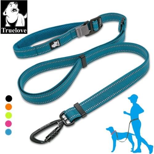 Truelove 5 In 1 Hands Free Dog Leash Running Nylon Durable Reflective Pet Dog Leashes For Large Dogs Adjustable Training Lead