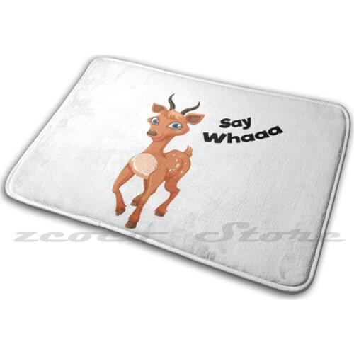 Say Whaaa-Carpet Water Absorb Non-Slip Door Mat Funny Crazy Wow Lively Adorable Cut Summer Kids Christmas Love Family Cooler