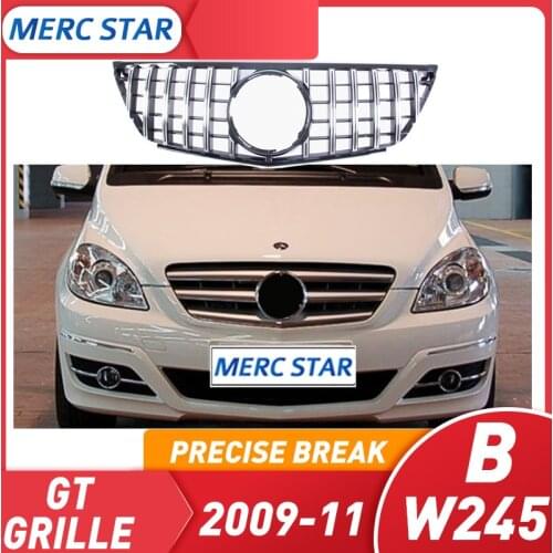 Rejilla media de estilismo para coche, rejilla delantera de plástico ABS GT, barra vertical, para mercedes-benz Clase B W245 B20