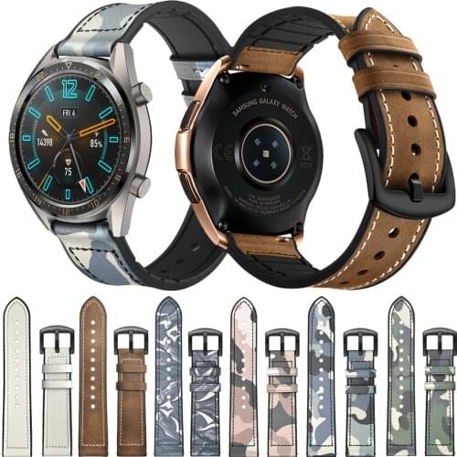 Smart Watch Bracelet Strap For Huawei Watch GT2 / GT 2 42 46mm Leather WatchBand For Honor Magic 2/1 Sport Wrist Strap Accessory