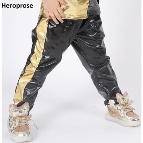 Fashion Kids Harem Hip Hop Pants Black Gold Childrens Clothing Sweatpants Performance Costumes Casual Baby sports trouser