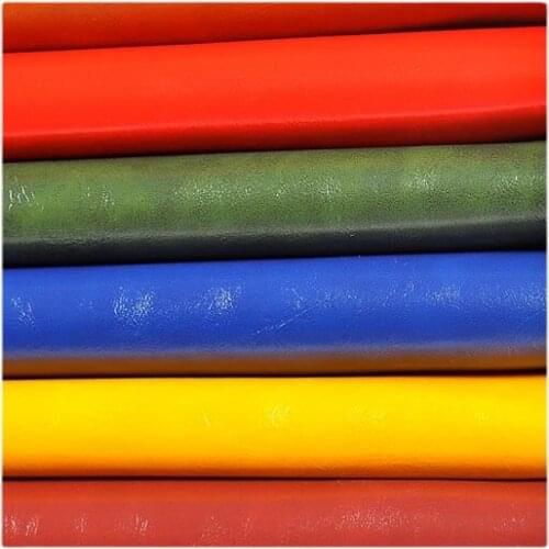 Width 54'' Waterproof Wear Resistant Bright Oil Wax Artificial Leather Fabric By The Yard For Sofa Bag Automobile Material