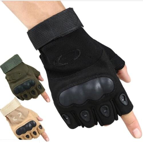 Tactical riding army fan gloves non-slip wear-resistant fighting mountaineering outdoor sun protection fitness half-fingergloves