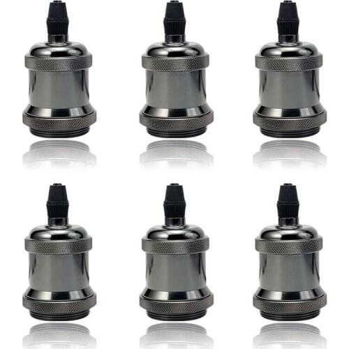 4pcs Vintage Aluminum Lamp Base E27 Socket Edison Bulb Holder Pendant Retro DIY Decoration Lighting Accessories