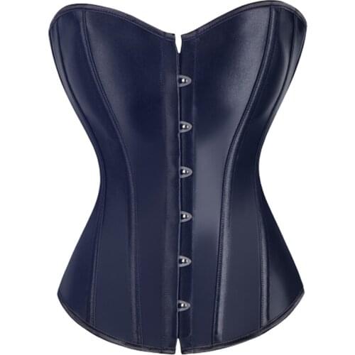 Women Corset Steampunk Overbust Steel Bonned Lace Up Lingerie Gothic Clubwear Bustiers Top Shapewear Plus Size Black Sexy