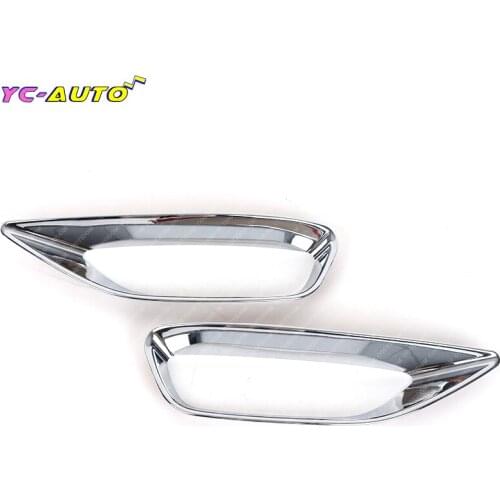 2PCS Car ABS Chrome Rear Tail Lamp Cover Trims Fog light Lamp Shade Frame Bezel For Kia Sorento 2015 2016 2017 Car Styling