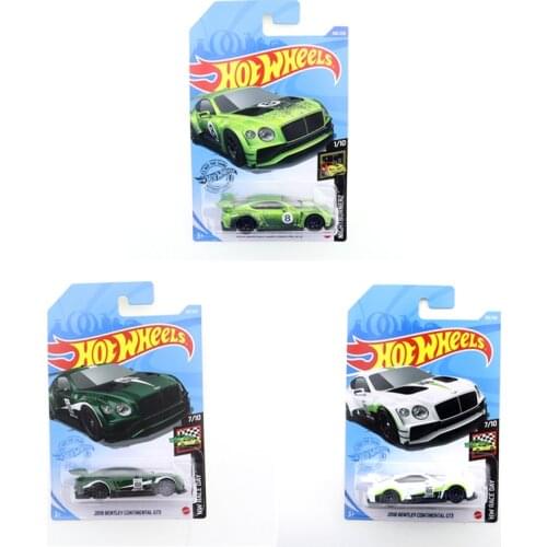 2021-133 Original Hot Wheels Mini Alloy Coupe 2018 BENTLEY CONTINENTAL GT3 1/64 Metal Diecast Model Car Kids Toys Gift
