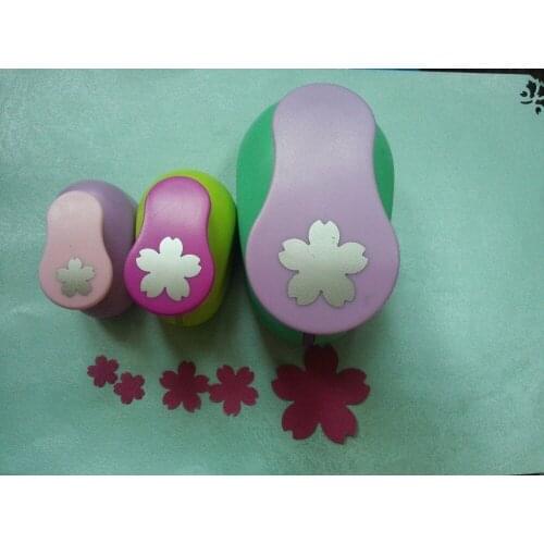 3pcs(5.0cm,2.5cm,1.6cm) Sakura shape craft punch set Punch Craft Scrapbooking school Paper Puncher eva hole punch free shipping