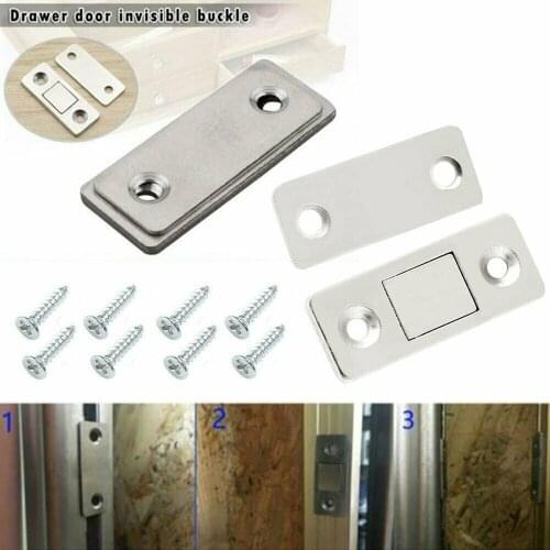 4PCS Strong Magnetic Catches Latch Ultra Thin For Door Cabinet Kitchen Cupboard Door Magnets Ultra Thin Wardrobe Closet
