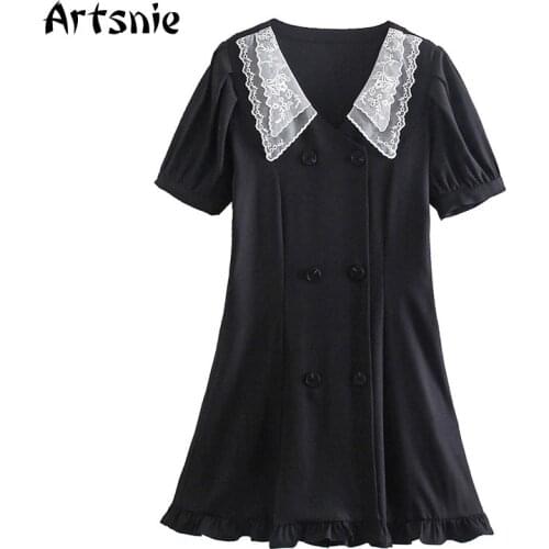 Черные летние платья Artsnie China At AliExpress