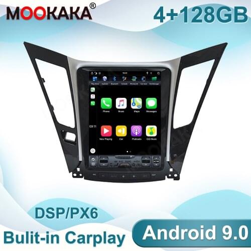 Tesla Screen Android 9.0 128GB PX6 Car Multimedia Player GPS Navigation For Hyundai Sonata 8 2012-2014 Auto Radio Head Unit