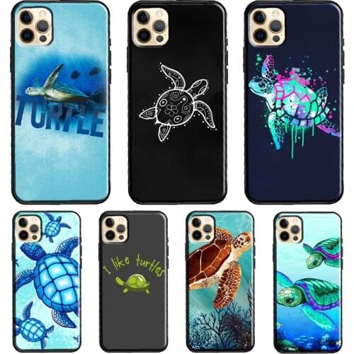 Sea Turtle Funda Case For iPhone X XR XS MAX 12 Mini 11 Pro Max 5S 6S 8 7 Plus SE 2020 Cover Shell