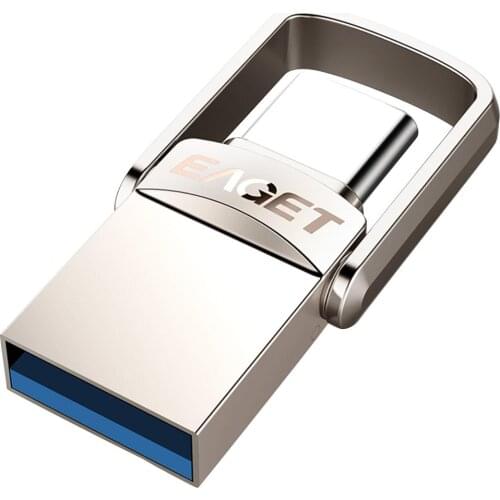 Eaget USB Flash Drive 32/64/128GB Usb 3.0 Metal Pen drive 64GB mini flash disk Pendrive 128gb USB stick For Type C Phone