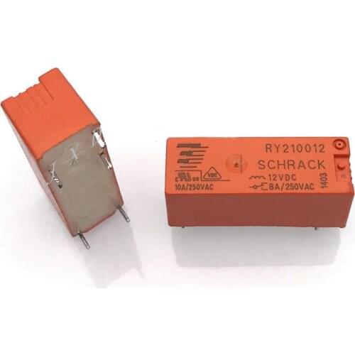 HOT NEW 12V relay RY210012 12VDC DC12V 12V 10A 5PIN