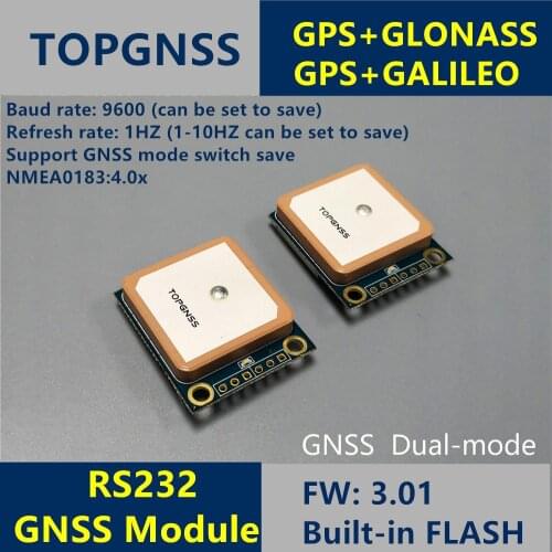 RS232 GPS GLONASS Support GALIEO dual mode M8n GNSS Module Antenna Receiver,built-in FLASH,NMEA0183 FW3.01 3.3-5V GPS Modue