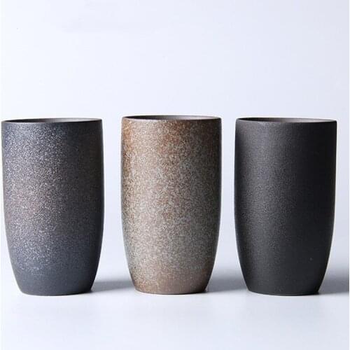 Retro Zen Ceramic Coffee Mug Teaware Drinking Cup Kiln Changed Into Individual Water Mug Rough Catering Household Pottery Cup