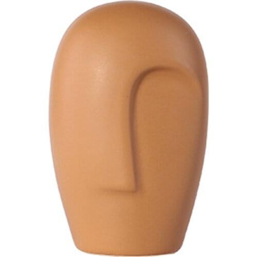 Ceramics Wall Sculpture Flower Holder Face Art Vases Desktop Ornaments Simplistic Gray Green Gift Home Decoration Creative