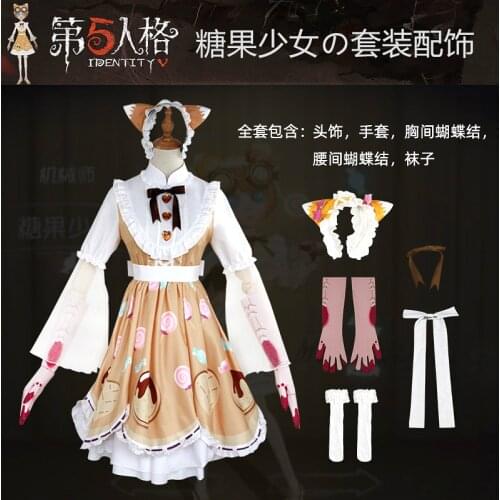 Anime Game Identity V Cosplay Costume Dress Set Tracy Reznik Machinists Candy Girl Cos Suit Lolita Dress Outfits