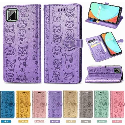 For OPPO Realme C11 Cute Animal Flip Wallet Leather Case For OPPO Realme C11 Case Phone Cover Funda Realme C11 Case