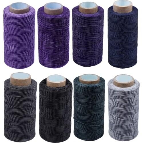 LMDZ 8 Colors 250 Meters Leather hand-sewn flat wax line Black Sewing Threads For Hand Sewing Thread Craft Patchwork Sewing