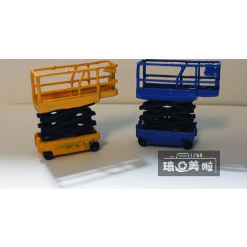 1:64 Scale Die-casting Scissor Lift Truck Model Ornaments Car Model Scene Layout Collection Decorative Toys