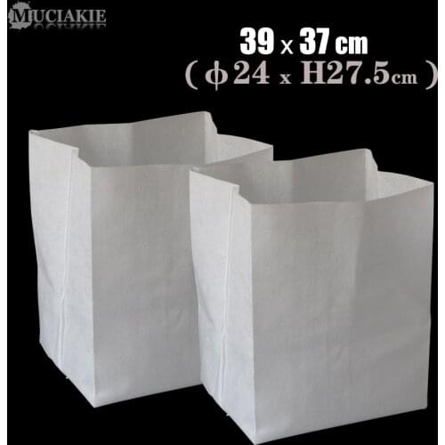 MUCIAKIE 100PCS 39x37cm Folding Grow Bags Biodegradable Non-woven Nursery Bags Fabric Seedling Pots Growing Pouch Garden Bags