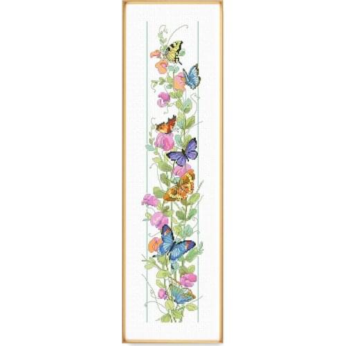 Fishxx Cross Sets For Embroidery Stitch Vertical Butterfly Patterns Flower Porch Counted Cross-stitch Kits On Needlework