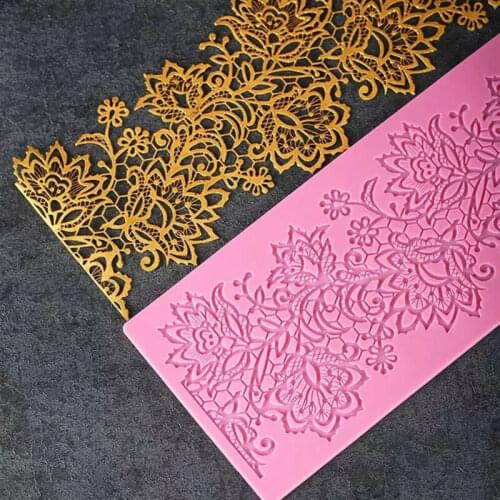 2019 New Lace Silicone Mold Mould Sugar Craft Fondant Mat Cake Decorating Baking Tools
