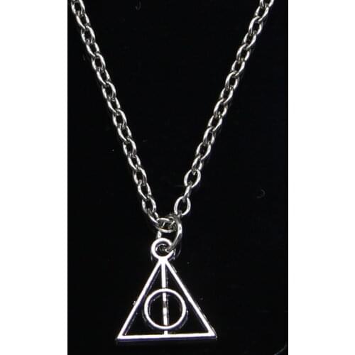 New Fashion Necklace 13x12mm deathly hallows Pendants Short Long Women Men Colar Gift Jewelry Choker