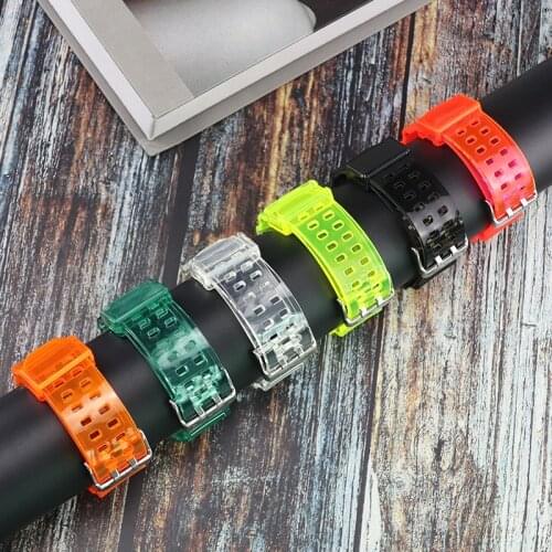 New Transparent Strap+Case For Apple Watch Band 38/42mm 40/44mm strap for iwatch series 6 SE 5 4 3 bracelet watchband wristband