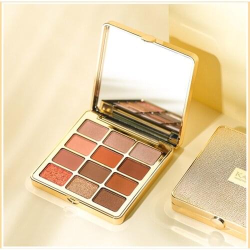 KAN 12 Colors Matte & Glitter Eye shadow Palette Waterproof Glitter Nude Eye Pigment Matte Shimmer Eye shadow Powder